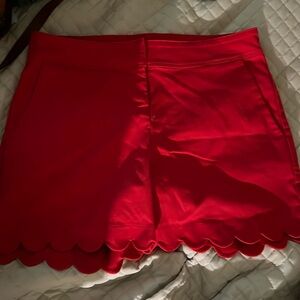 COPY - Red scalloped shorts